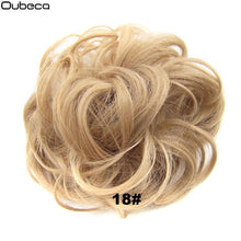 Load image into Gallery viewer, Oubeca Synthetic Flexible Hair Buns Curly Scrunchy Chignon Elastic Messy Wavy Scrunchies Wrap For Ponytail Extensions For Women