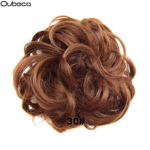 Load image into Gallery viewer, Oubeca Synthetic Flexible Hair Buns Curly Scrunchy Chignon Elastic Messy Wavy Scrunchies Wrap For Ponytail Extensions For Women