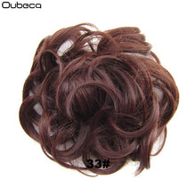 Load image into Gallery viewer, Oubeca Synthetic Flexible Hair Buns Curly Scrunchy Chignon Elastic Messy Wavy Scrunchies Wrap For Ponytail Extensions For Women