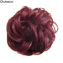 Load image into Gallery viewer, Oubeca Synthetic Flexible Hair Buns Curly Scrunchy Chignon Elastic Messy Wavy Scrunchies Wrap For Ponytail Extensions For Women