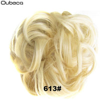 Load image into Gallery viewer, Oubeca Synthetic Flexible Hair Buns Curly Scrunchy Chignon Elastic Messy Wavy Scrunchies Wrap For Ponytail Extensions For Women
